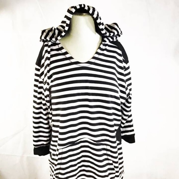 HAMILTON XL Striped Long Hoodie , E… - Picture 1 of 4